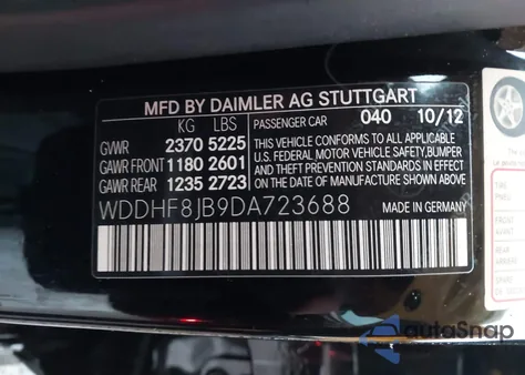 2013 Mercedes-Benz E 350 4Matic из США, поврежденный, VIN WDDHF8JB9DA723688